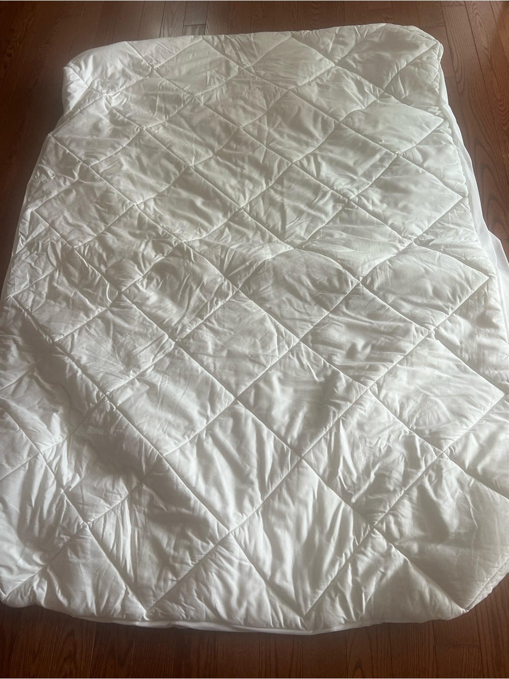 Plush White Quilted Mattress Cover - Soft Protective Pad